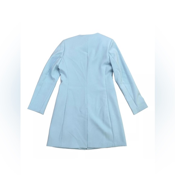 Ralph Lauren Pale Blue Coat Lined Size PM Snap Up Polyester Blend Tapered READ - Picture 3 of 4